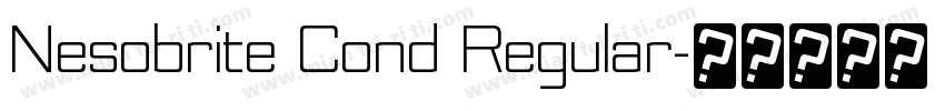 Nesobrite Cond Regular字体转换